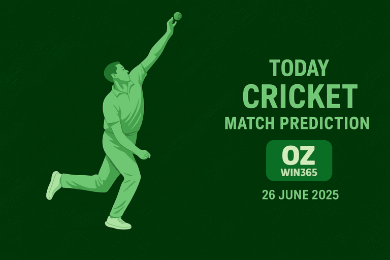 06.26.2025 Today Cricket Match Prediction-OZWin365 Baji365 Live