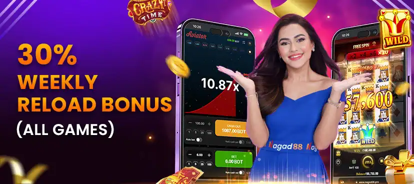 nagad88 login-30 weekly reload free bonus-ozwin baji 365