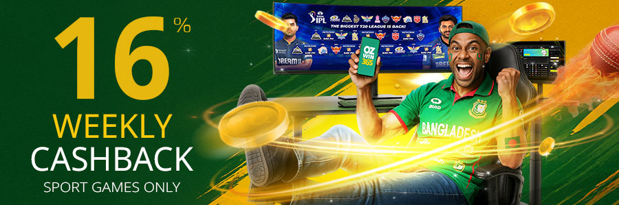 fachai ozwin baji 365 slot free sign up bonus bd- 16% Sports Weekly Cashback