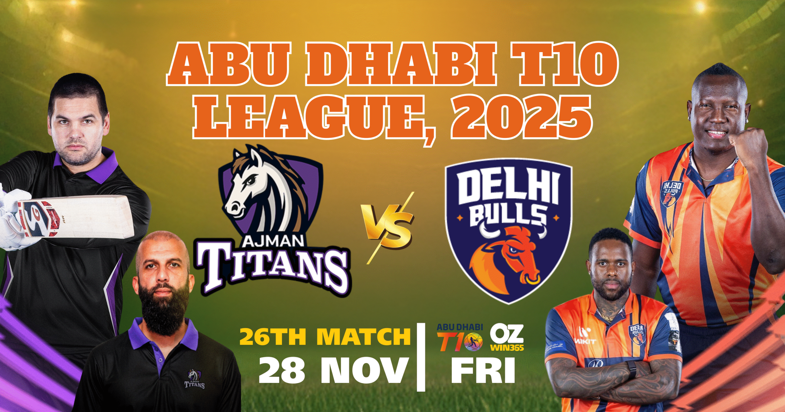 Abu Dhabi T10 2025-Ajman Titans vs Uae Bulls Overview​