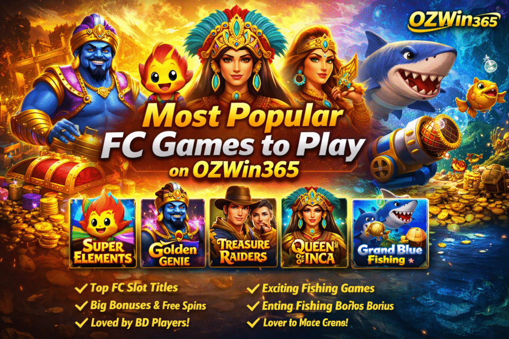 365% Weekly FC Slots & Fishing Games Bonus at OZWin365​