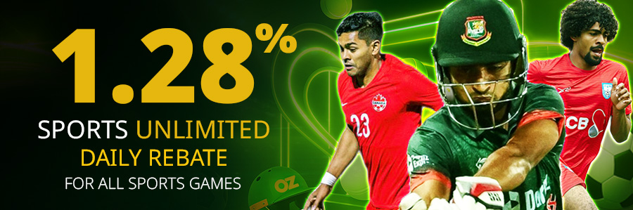 OZWin Baji 365 -1.28% Sports Unlimited Daily Rebate​