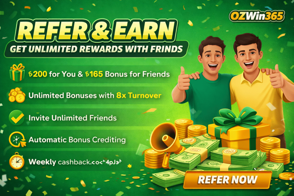 OZWin365 Baji Refer & Earn — Get Unlimited Rewards with Friends​