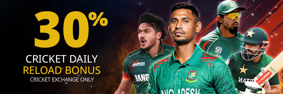 OZWin Baji 365- 30% Cricket Daily Reload Bonus