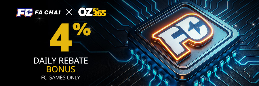 ozwin baji 365-4% FC Slots & Fishing Daily Rebate