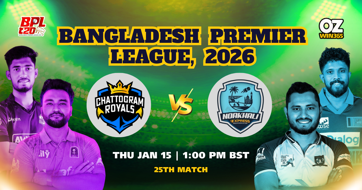 BPL 2025-2026 Chattogram Royals vs Noakhali Express Overview