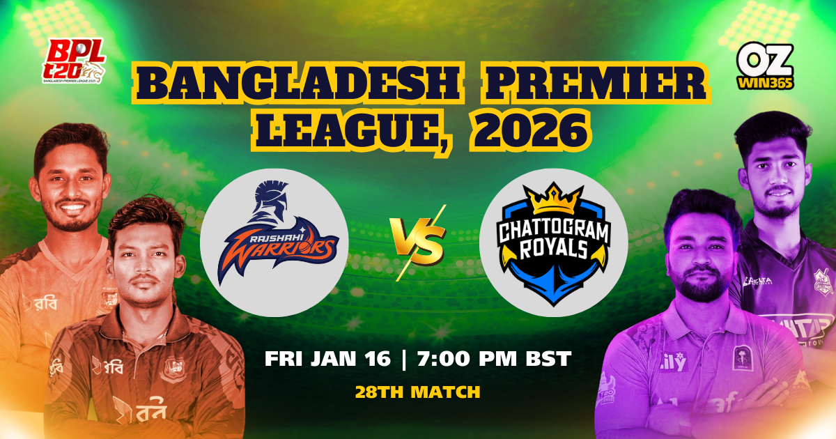 BPL 2025-2026 Chattogram Royals vs Rajshahi Warriors Overview​