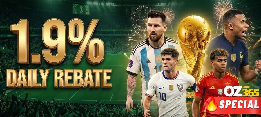 ozwin365 1.9% Daily Rebate FIFA Sports