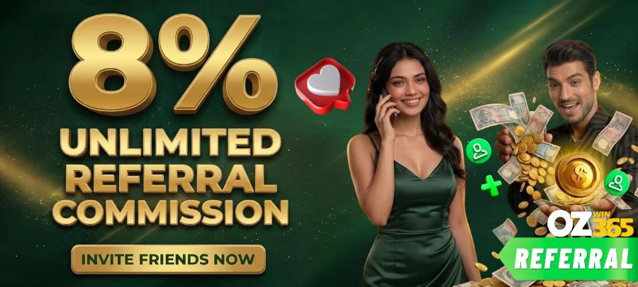 ozwin365 8% Unlimited Referral Commission